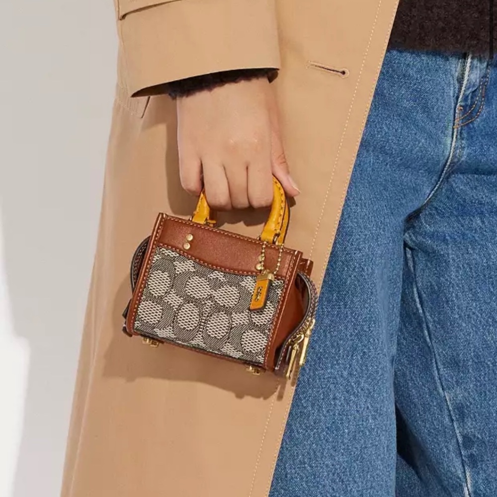 Coach Rogue Bag 12 In Signature Textile Jacquard mini